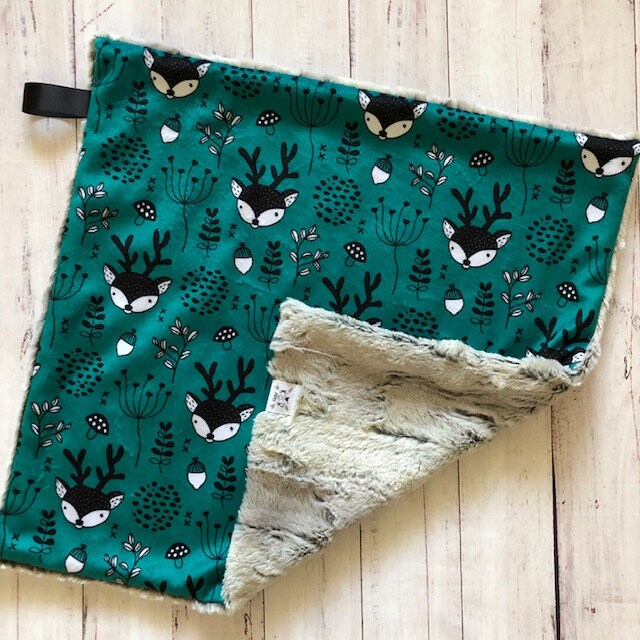 NEW! Teal Reindeer/Mini Snuggle/Lovey