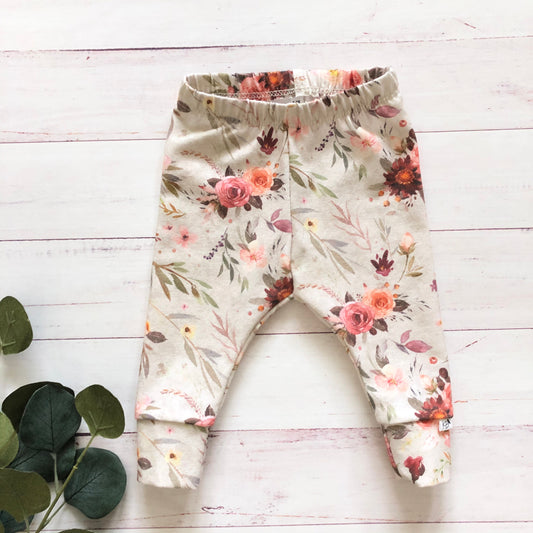 NEW! “Russet Floral”Newborn Leggings/Toddler Leggings