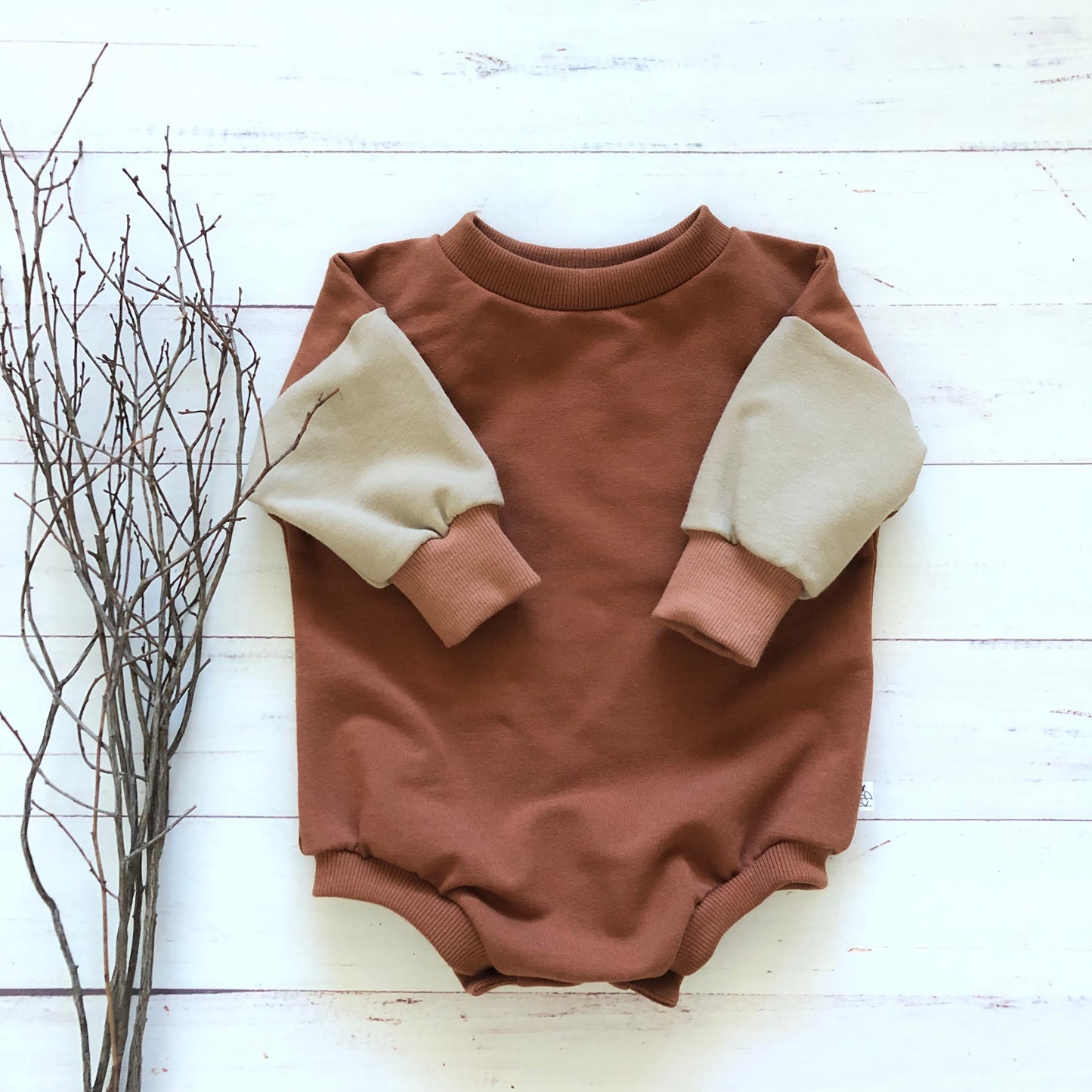 NEW! “Redwood”/Rust-Wheat/Infant Romper/Toddler Romper