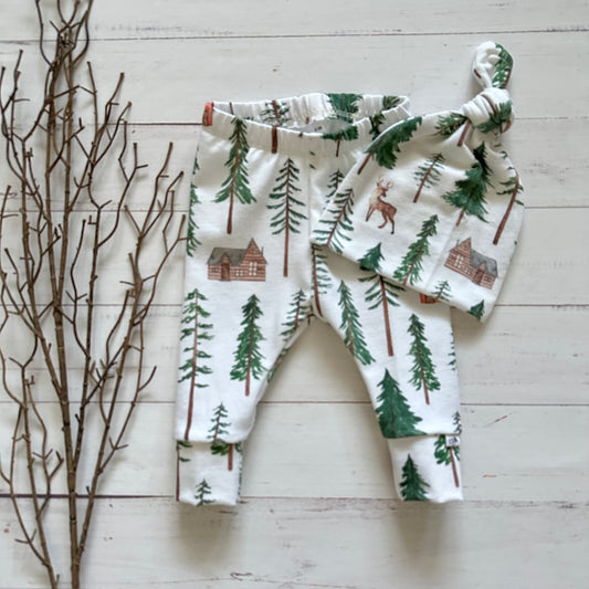 NEW! Winter Cabin/Newborn Outfit/Bring Home Outfit/Toddler leggings