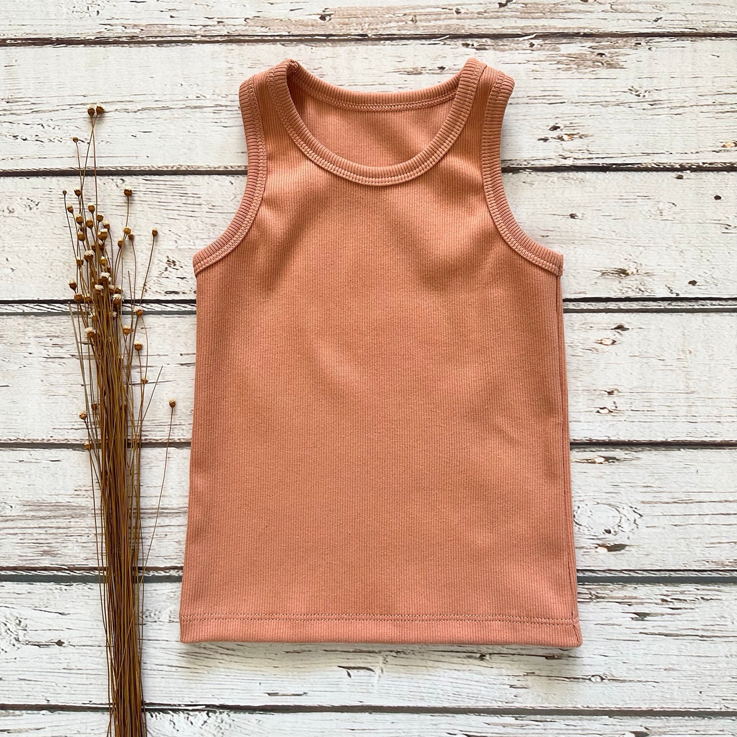 NEW! Racerback Tank/Cantelope/Organic/Infant and Toddler sizes/Shirt Only